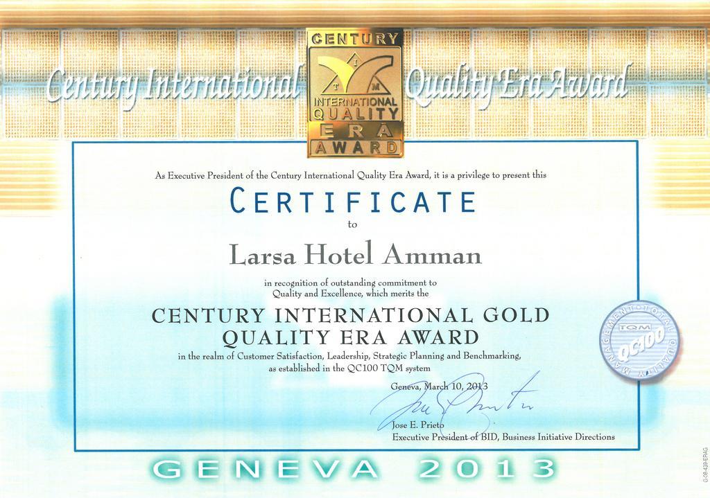 Larsa Hotel Amã Exterior foto